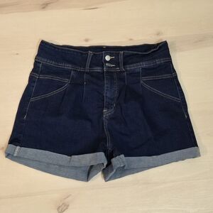 Hilltichu Womens Relaxed Fit Casual High Waist Pocketed Denim Shorts Size Large